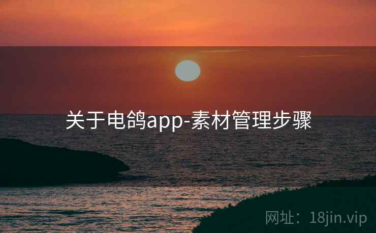 关于电鸽app-素材管理步骤 关于电鸽app-素材管理步骤
